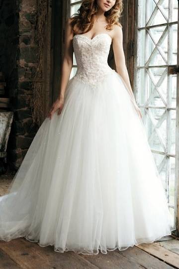 robe de mariage vintage en tulle bustier